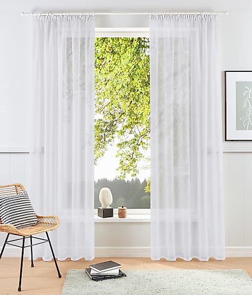 my home Gardine »XANA mit Ösen, Kräuselband oder Schlaufen«, (1 St.) günstig online kaufen
