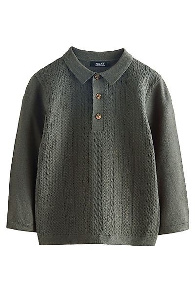 Next Poloshirt Polohemd im Zopfstrick (1-tlg) günstig online kaufen
