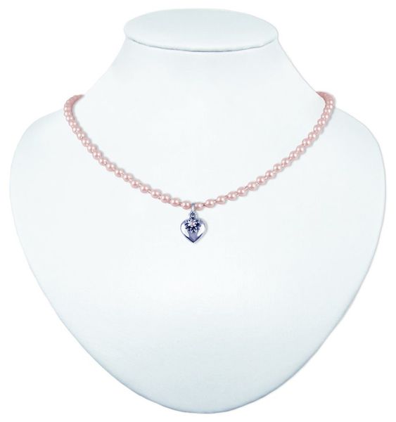 LUISIA® Perlenkette Halskette Luna mit Herz günstig online kaufen