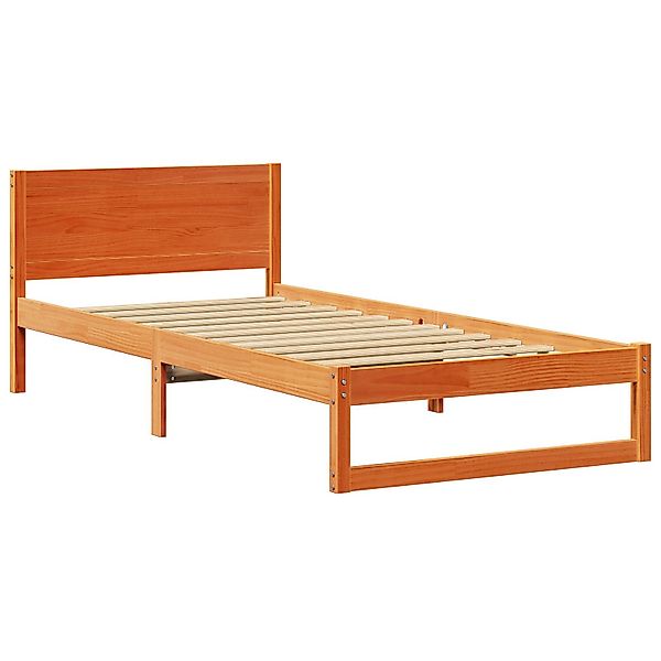 vidaXL Bett Bettgestell Wachsbraun Massivholz 100 günstig online kaufen