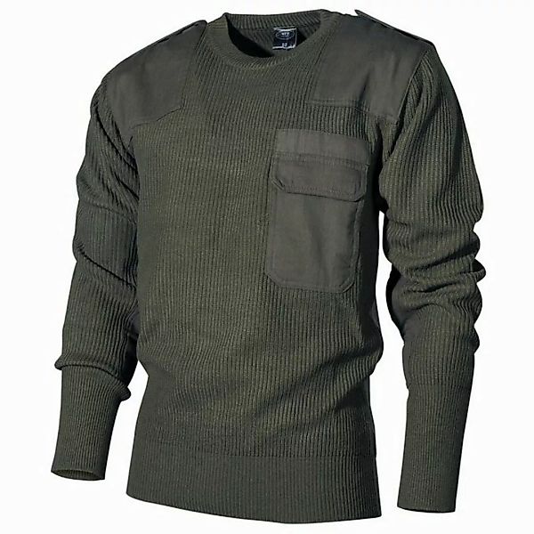 MFH Rundhalspullover Bundeswehr Pullover, mit Brusttasche, oliv günstig online kaufen