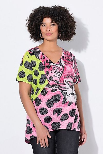 Angel of Style T-Shirt T-Shirt A-Linie Leo-Patchmuster günstig online kaufen