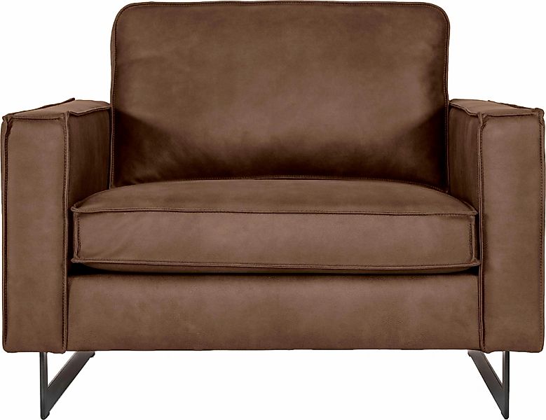 Home affaire Loveseat "Pinto 105 cm, Cord, Chenille, Lederoptik" mit Keder, günstig online kaufen