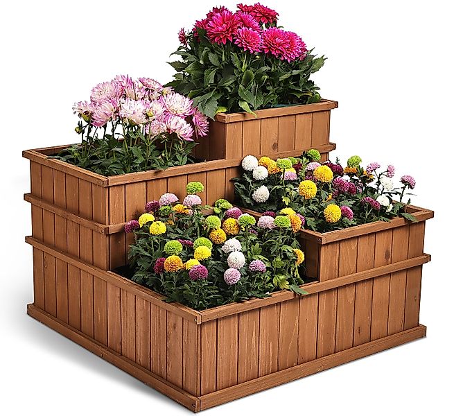 needs&wants® Hochbeet mit 4 Pflanzkästen quadratisch günstig online kaufen