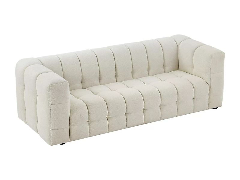 Sofa 3-Sitzer - Bouclé-Stoff - Elfenbeinfarben - LERICI von PASCAL MORABITO günstig online kaufen