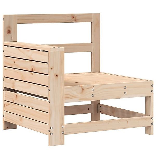 vidaXL Sofa, Gartensofa mit Armlehne und Beistelltisch Massivholz Kiefer günstig online kaufen