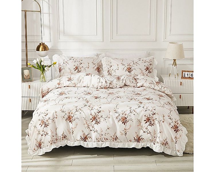 BYSURE Bettwäsche, Polyester, 2 teilig, Blumen-Bettbezug Set günstig online kaufen