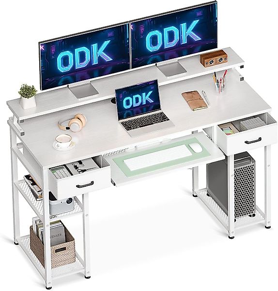 ODK Schreibtisch mit Schubladen, PC Tisch günstig online kaufen