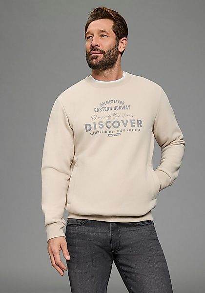Man's World Sweatshirt mit Eingrifftaschen, Rundhalsausschnitt, Langarm-Des günstig online kaufen