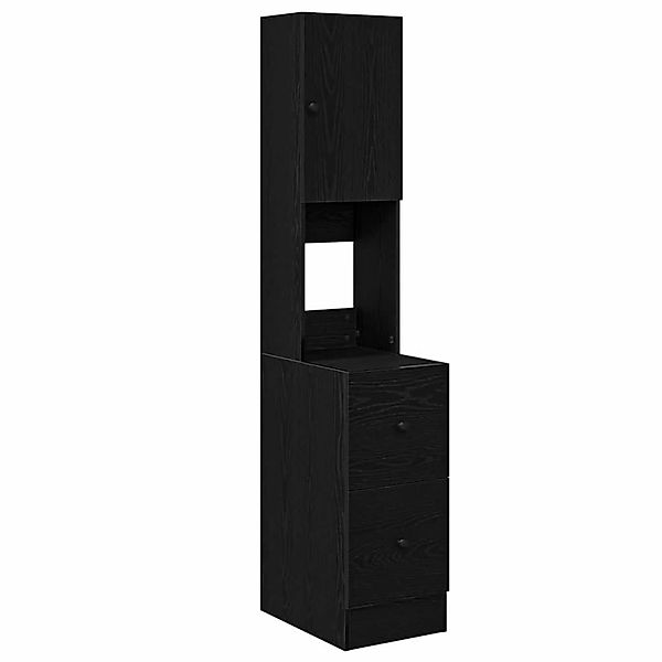 vidaXL Küchenschrank mit Regal Schwarz Eichen-Optik 35 x 50 x 180 cm 871379 günstig online kaufen