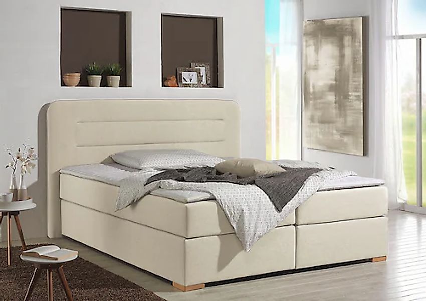 Home affaire Boxspringbett "Manchester", 5 Breiten, 3 Ausführungen, 2 Härte günstig online kaufen