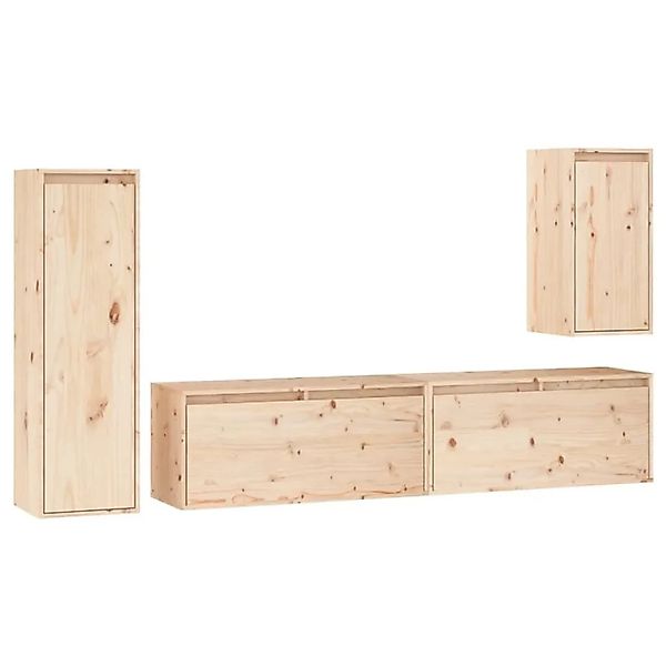 vidaXL TV-Schränke 4 Stk Massivholz Kiefer 3100229 günstig online kaufen