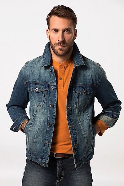 JP1880 Funktionsjacke Jeansjacke Brusttaschen Knopfleiste günstig online kaufen