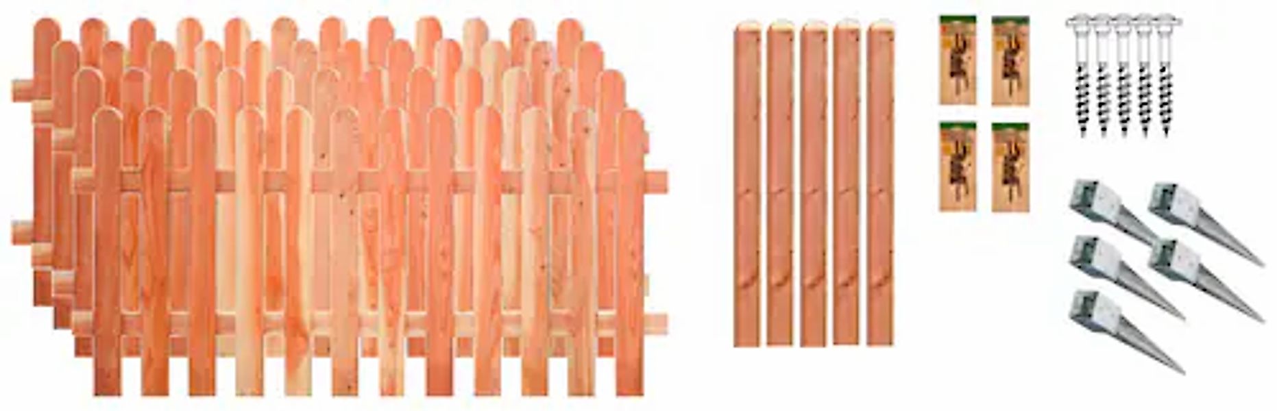 Tetzner & Jentzsch Lattenzaun »Austin 2« 4 Elemente, LxH: 765x80 cm günstig online kaufen