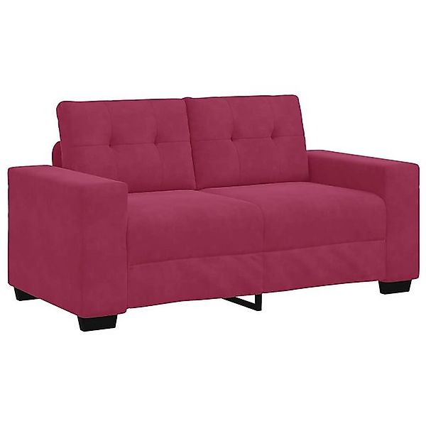 vidaXL Sofa Zweisitzer-Sofa Weinrot 120 cm Samt günstig online kaufen