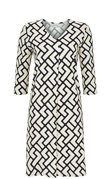 Chérie Line Sommerkleid im grafischen Dessin, mit V-Ausschnitt, Kellerfalte günstig online kaufen