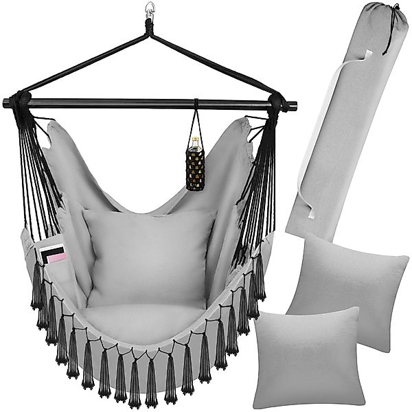 tectake Hängesessel Schaukelstuhl Malika, Boho-Style, Belastbarkeit günstig online kaufen
