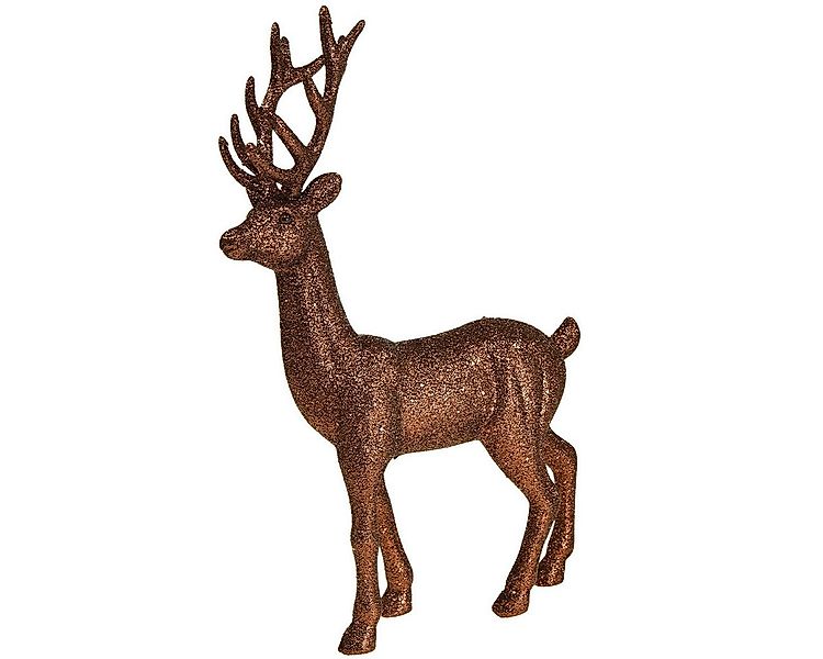Viana Weihnachtsmann Deko Hirsch Rentier Kupfer Figur Glitter 37cm Weihnach günstig online kaufen