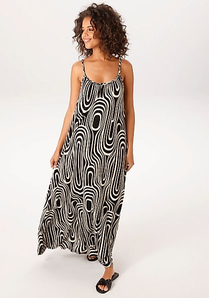 Aniston CASUAL Sommerkleid Eingrifftaschen mit geflochtenen Spagetti-Träger günstig online kaufen