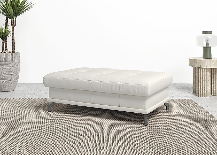 Places of Style Polsterhocker "Costello", passend zur Serie, edle Metallfüß günstig online kaufen