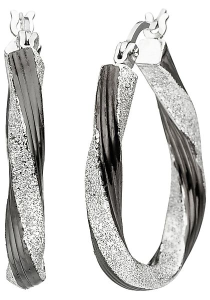 JOBO Paar Creolen, oval 925 Silber günstig online kaufen