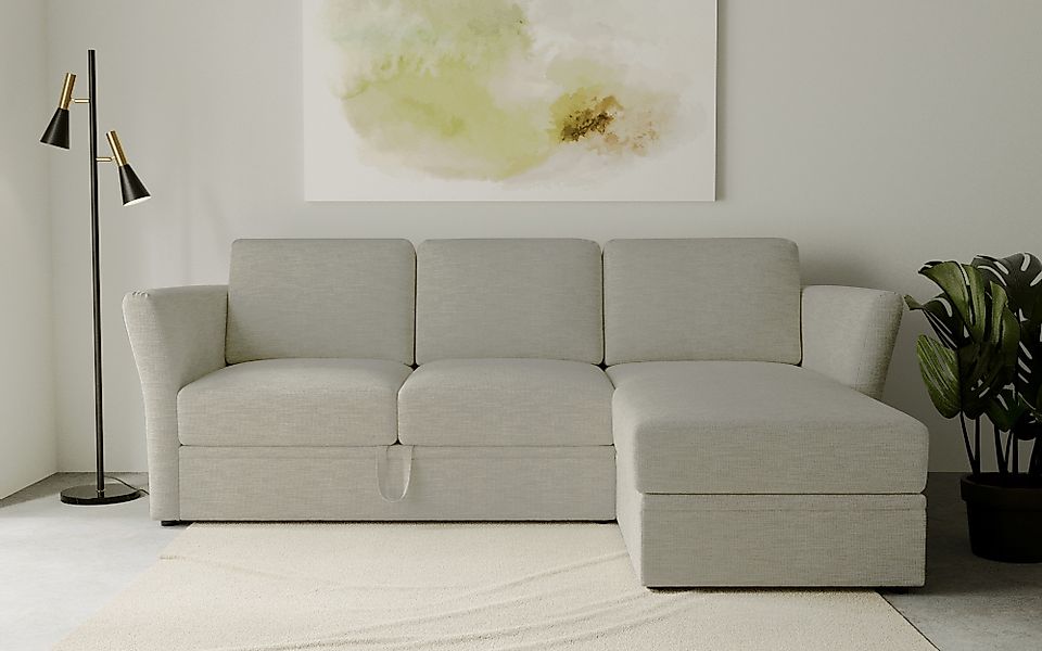 Home affaire Ecksofa »Lavars, L-Form, Schlafsofa«, mit Bettfunktion und Sta günstig online kaufen