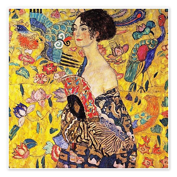 Posterlounge Poster Gustav Klimt, Dame mit günstig online kaufen