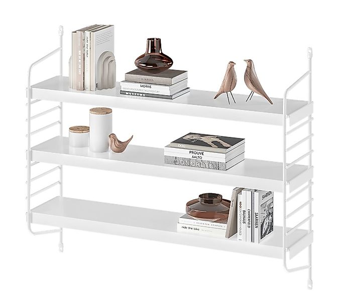 skølm Wandregal Mimir mit 3 höhenverstellbaren Regalböden, weiß, bis 5kg pr günstig online kaufen