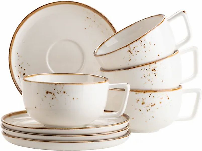 MÄSER Tasse »Kaffeetassen-Set Pinta, aus Porzellan« 8er Set, bestehend aus günstig online kaufen
