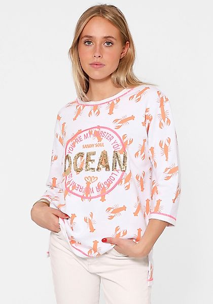 Zwillingsherz Langarmshirt Shirt "Ocean Sandy Soul" günstig online kaufen