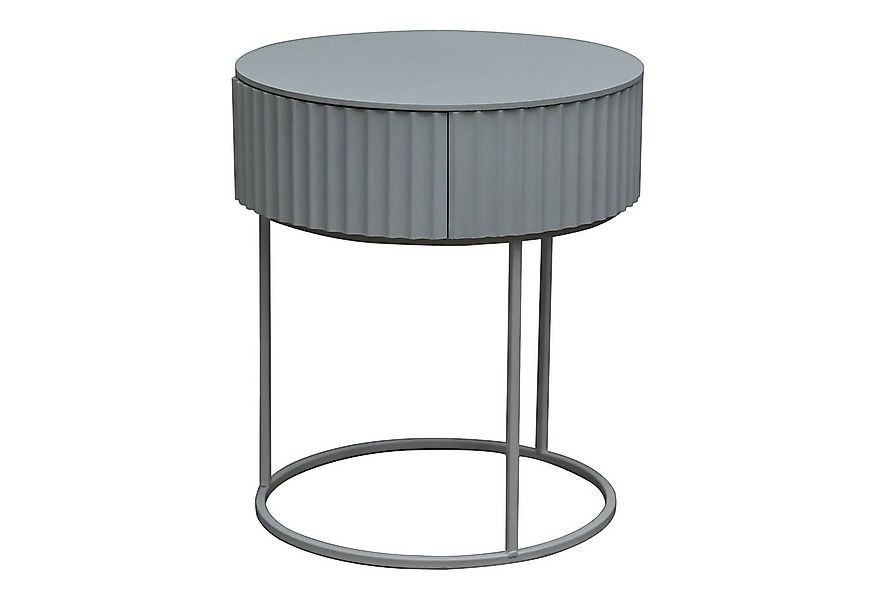 en.casa Beistelltisch, »Rill« mit Schublade rund Metallgestell 46 x Ø40 cm günstig online kaufen