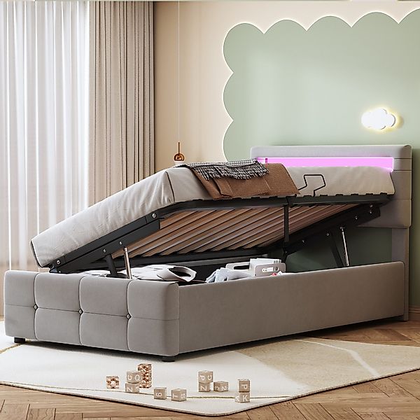 HAUSS SPOLE Polsterbett 90x200cm mit LED-Beleuchtung, günstig online kaufen