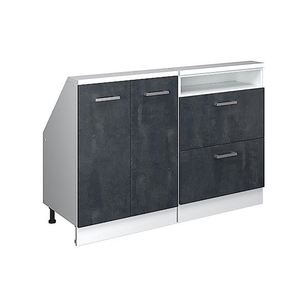 Vicco Unterschrank R-Line, Schwarz Beton/Weiß, 120 günstig online kaufen