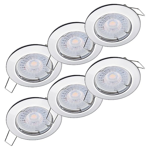 Oktaplex 6er Set Einbauleuchte Sedan Stufenlos Dimmbar Warmweiß 3000K 380lm günstig online kaufen