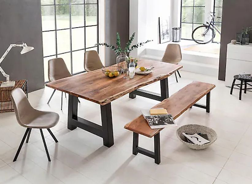 Home affaire Esstisch "Manhattan", mit Metallgestell in A-Form günstig online kaufen