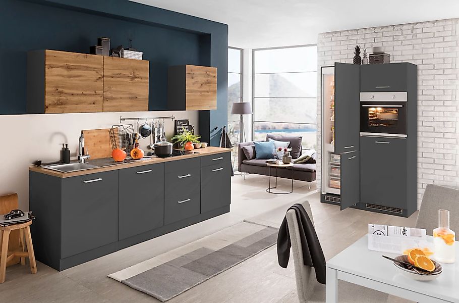 KOCHSTATION Küchenzeile "KS-Kehl" ohne E-Geräte, 360cm, für Kühl/Gefrierkom günstig online kaufen