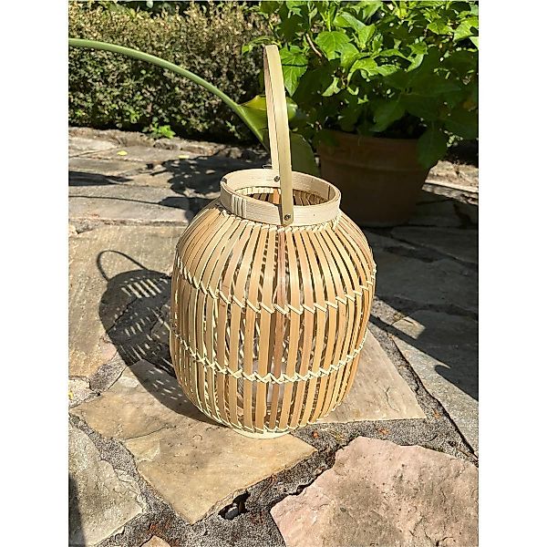 BOURGH Windlicht Villapiana natur - Bambus günstig online kaufen