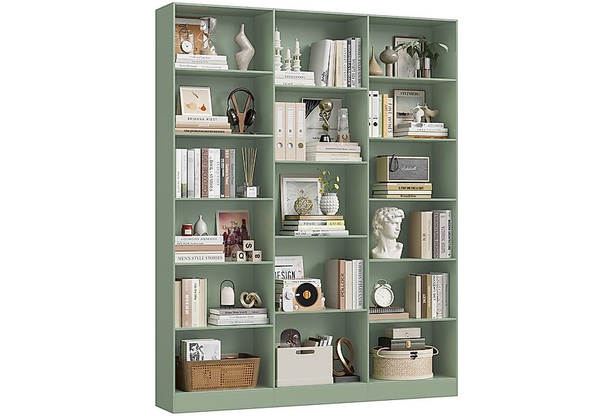 Homfa Bücherregal 188cm Standregal Büroregal Bücherschrank, mit 17 Fächern, günstig online kaufen