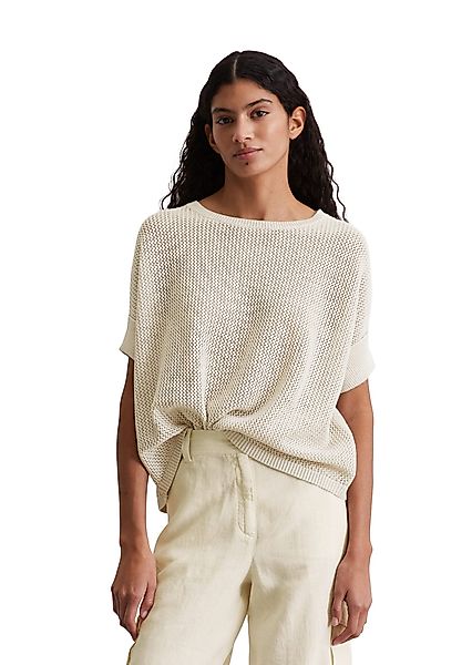 Marc O'Polo Kurzarmpullover mit lässiger Netzstruktur, günstig online kaufen