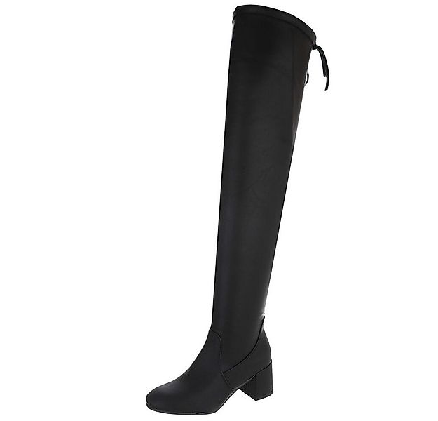 Ital-Design Overknee-Stiefel aus Kunstleder mit Blockabsatz für Damen Overk günstig online kaufen