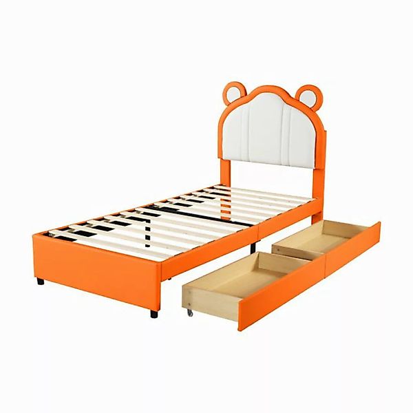 Rutaqian Einzelbett Polsterbett Kinderbett 90×200cm, mit Schublade, (zweifa günstig online kaufen