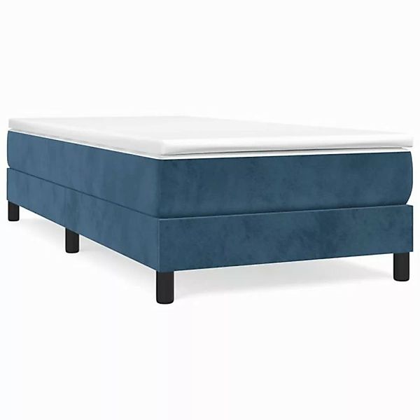 furnicato Bett Bettgestell ohne Matratze Dunkelblau 90x200 cm Samt (1-tlg) günstig online kaufen