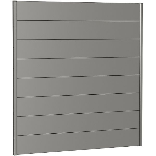 Biohort Wandpaneel Sichtschutz o. Acrylglas 180 cm x 180 cm Quarzgrau-Metal günstig online kaufen