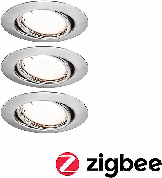 Paulmann LED Einbauleuchte »Base 3x430lm 230V«, 3 flammig, Zigbee Basisset günstig online kaufen