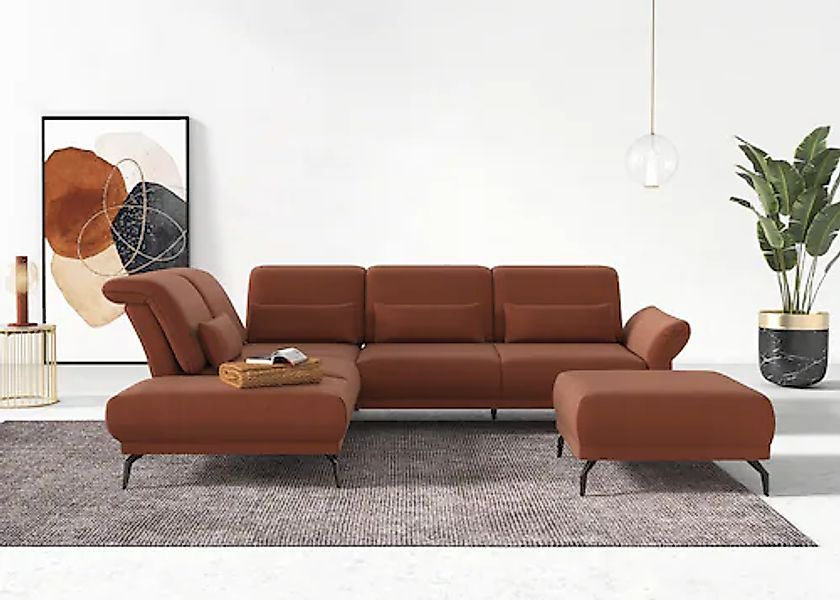 Home affaire Ecksofa »Coco L-Form« Sitztiefen-, Arm- und Kopfteilverstellun günstig online kaufen