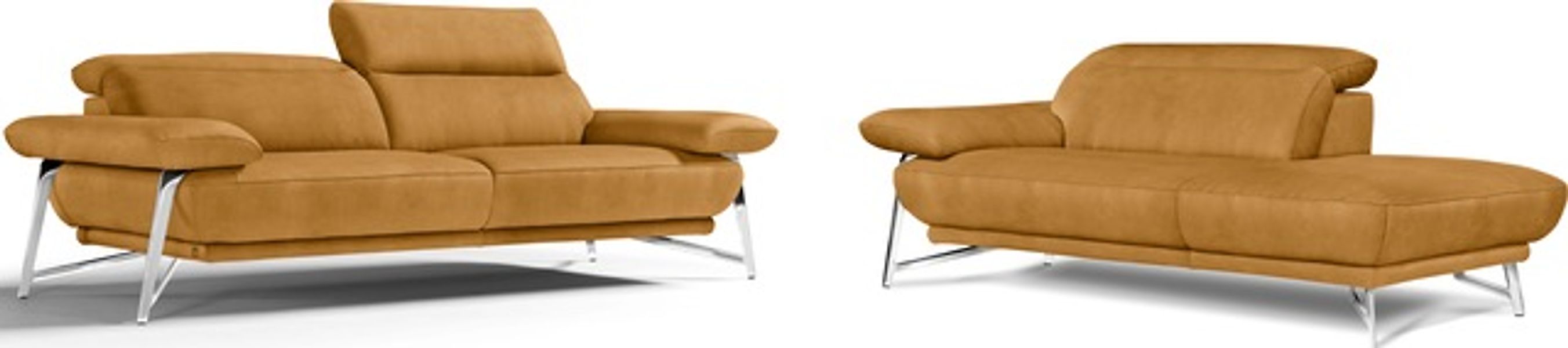 Egoitaliano Sofa »Anais, erstklassiger Sitzkomfort, Fußfarbe chrom«, Set, K günstig online kaufen