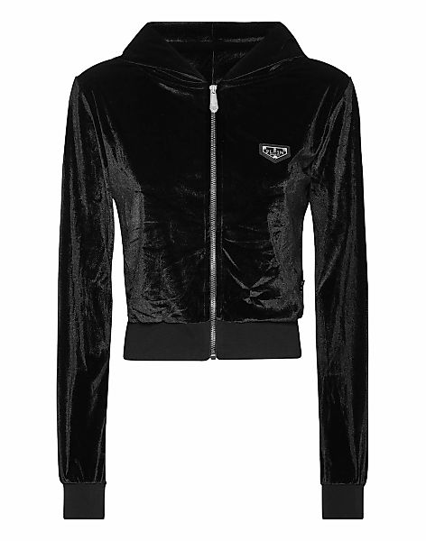 PHILIPP PLEIN Kapuzensweatjacke "Signature Mit Schmucksteinen" günstig online kaufen