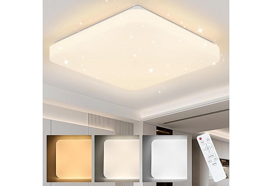 ZMH LED Deckenleuchte Whonzimmer Rund Deckenlampe Modern Sternhimmel Schlaf günstig online kaufen