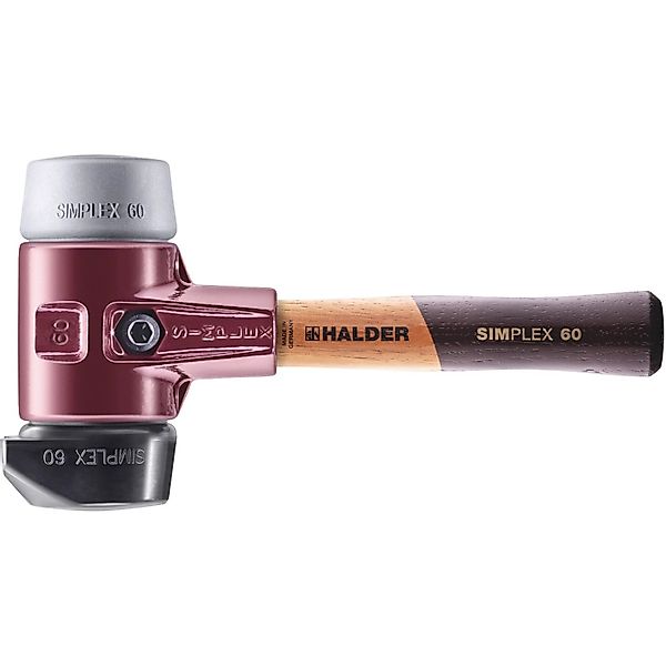 Halder Simplex Schonhammer Ø 60 mm Gummi Schwarz   TPE-mid Grau mit Standfu günstig online kaufen