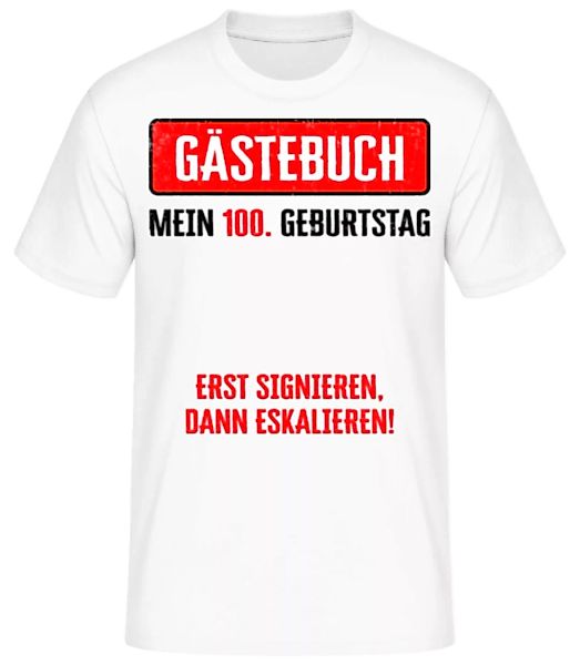 Gästebuch 100 · Männer Basic T-Shirt günstig online kaufen